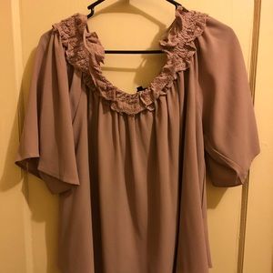 Off the shoulder flare shirt